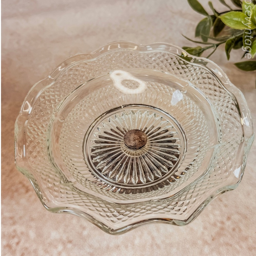 Glass Ruffled Edge Compote Dish - Picture 4 of 7